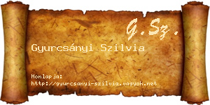 Gyurcsányi Szilvia névjegykártya